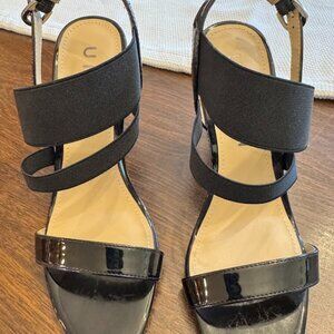 Unisa Womens Marna Black Strappy Heel 6.5